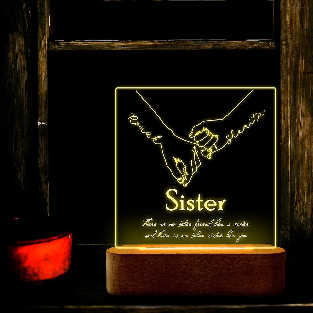  The Light Of My Life My Sister Personalized Lamp