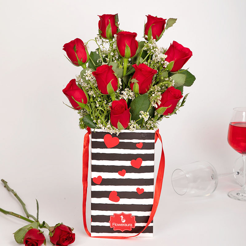  Red Love Rose Box