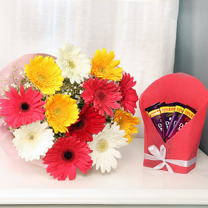  Rise n Shine - Gerberas and Chocolates