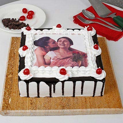  Black Forest Photo Cake for Mothers Day