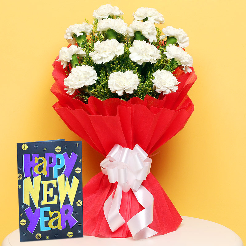  Dazzling White Carnations