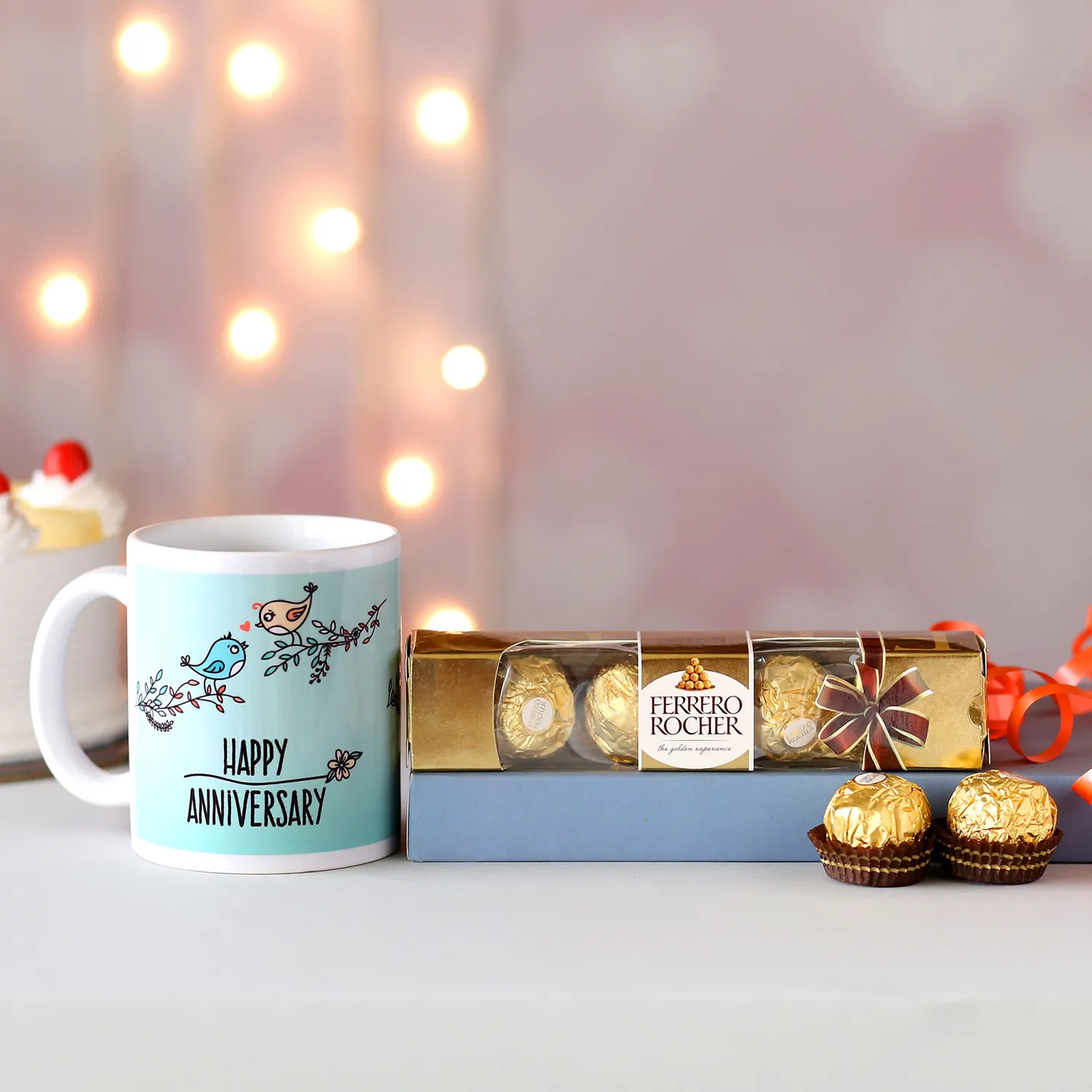  Happy Anniversary Mug & Ferrero Rocher Chocolates