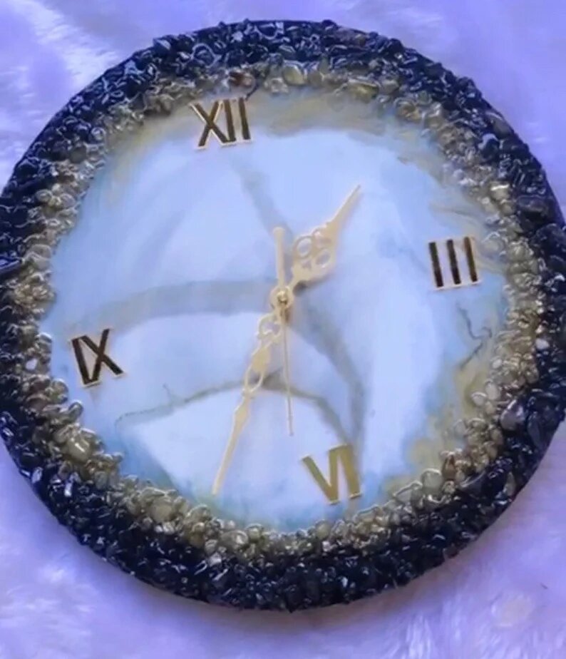  Black gold wall clock