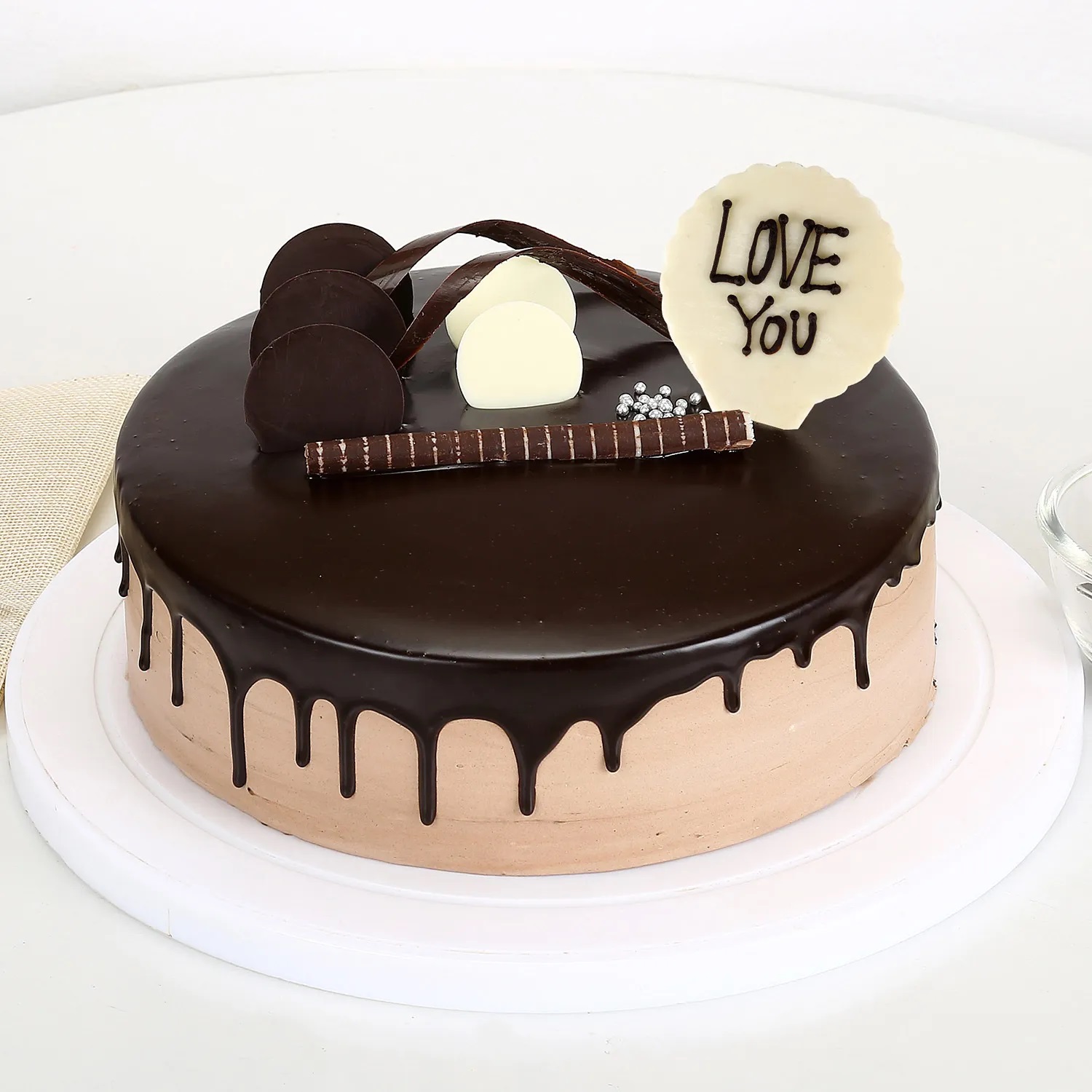  Love You Valentine Chocolate Cake