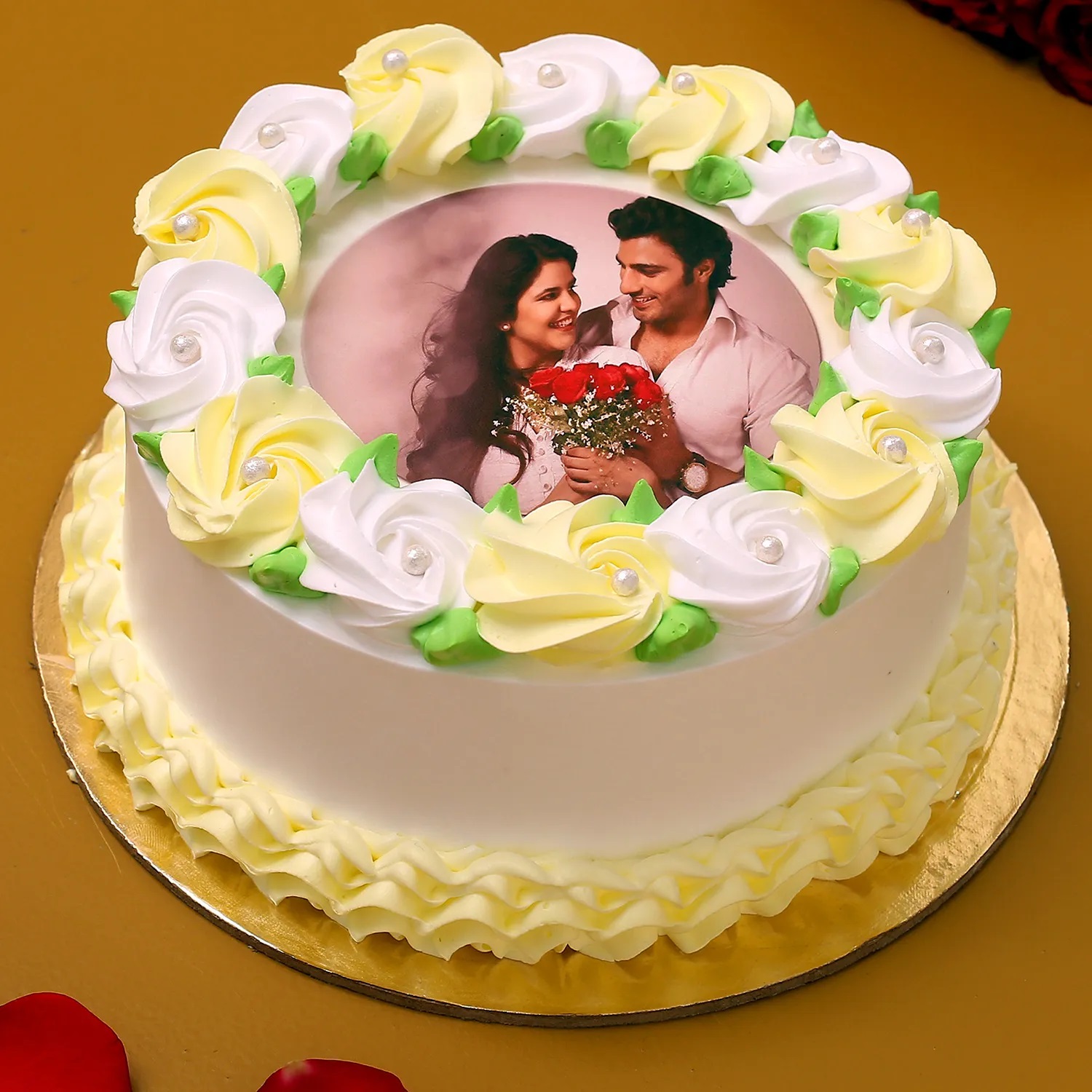 Loving You Photo Vanilla Cake