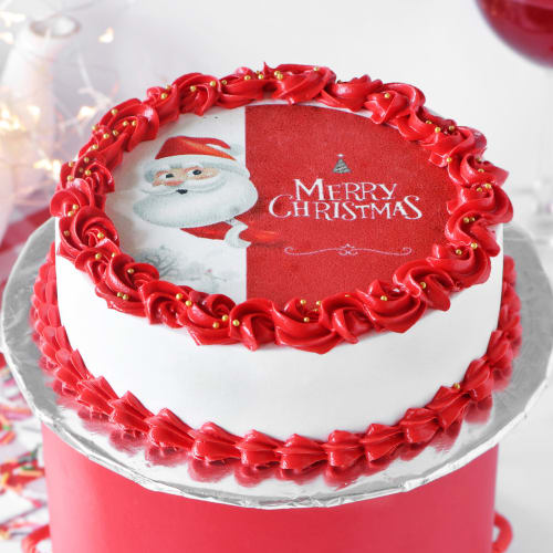  Red Velvet Christmas Photo Cake
