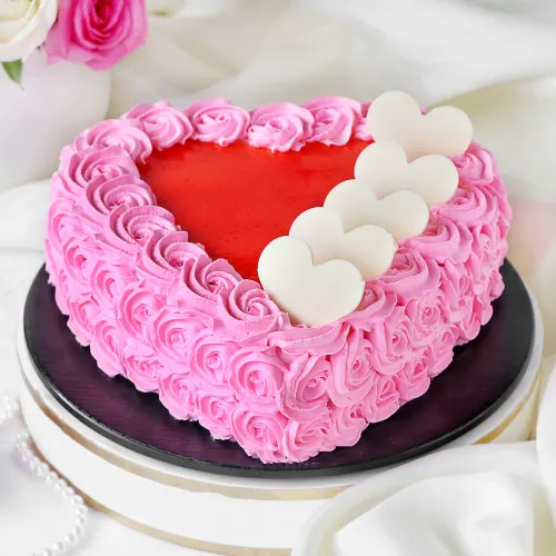  Rosette Cake with Hearts
