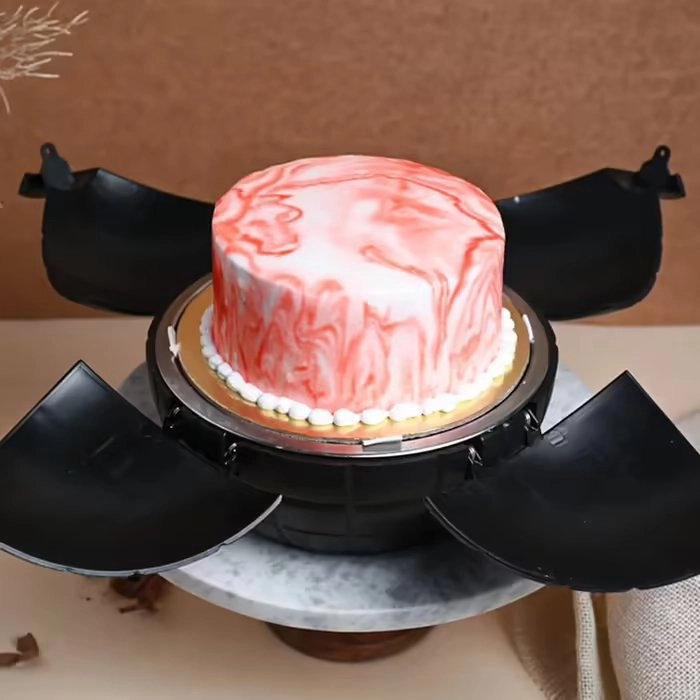  Abstract Strawberry Bomb Cake