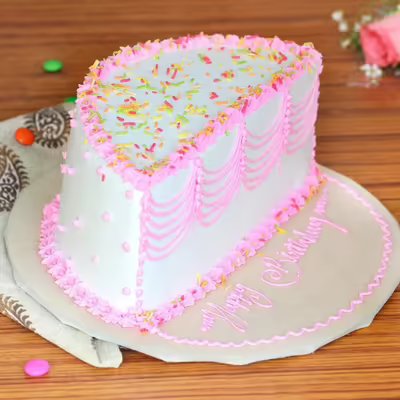  Pinky White Half Bday Cake