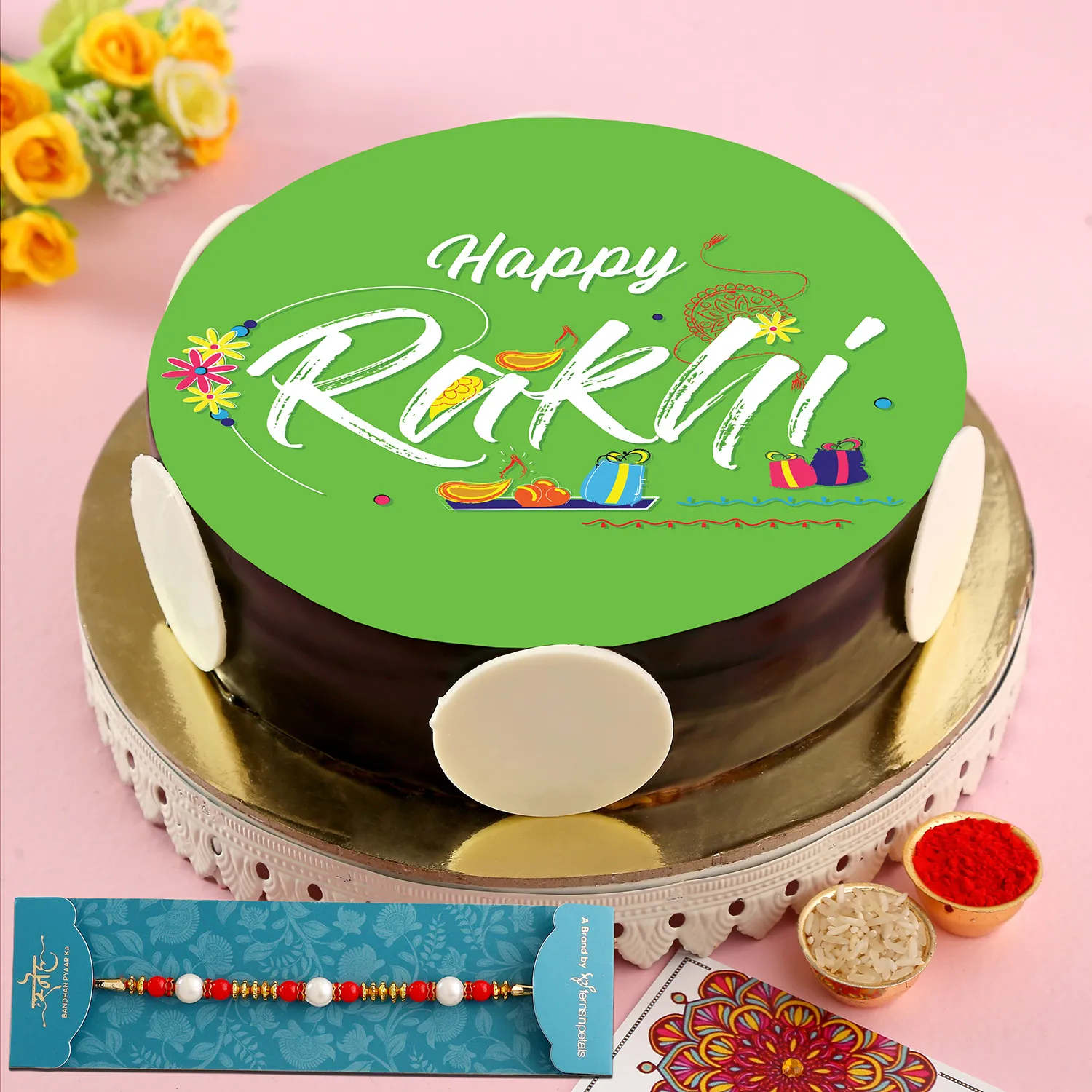  Rakhi Delectable Chocolate Photo Cake