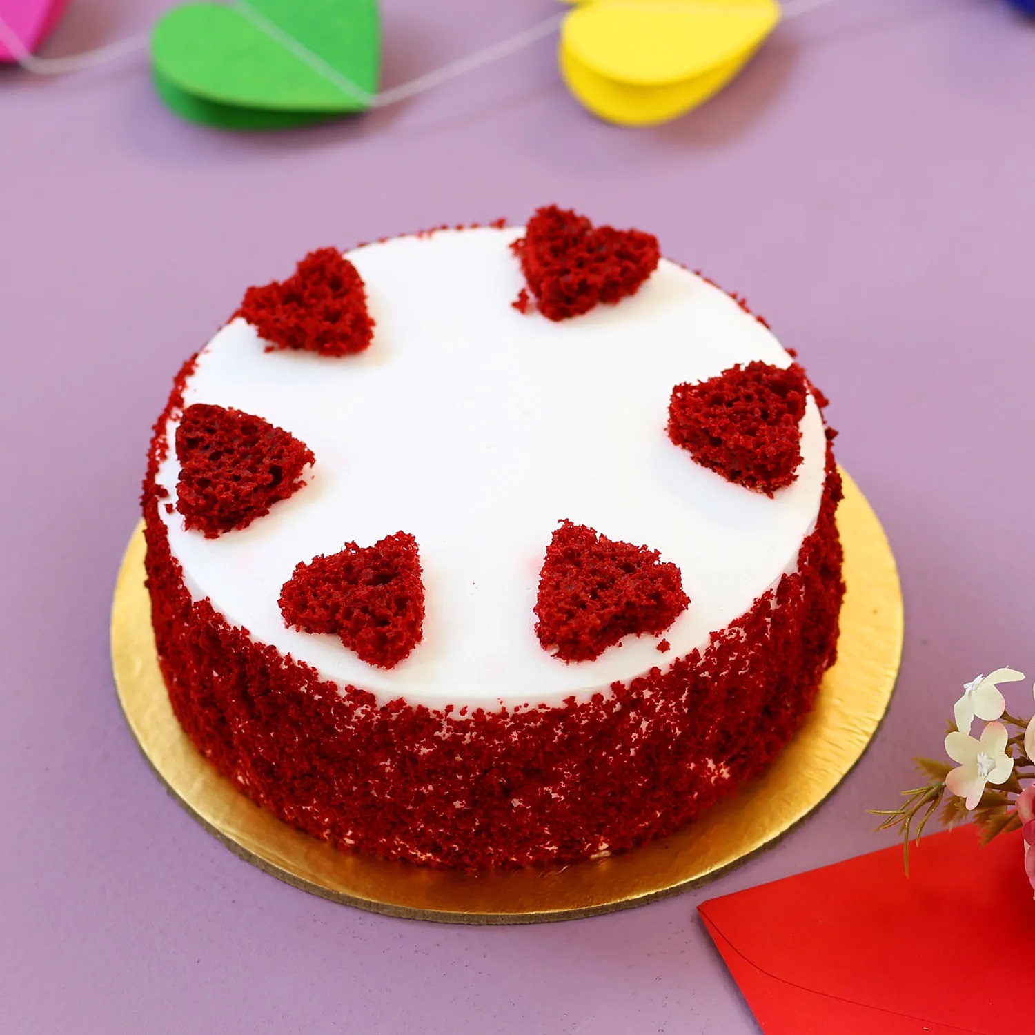  Red Hearts Velvet Cake