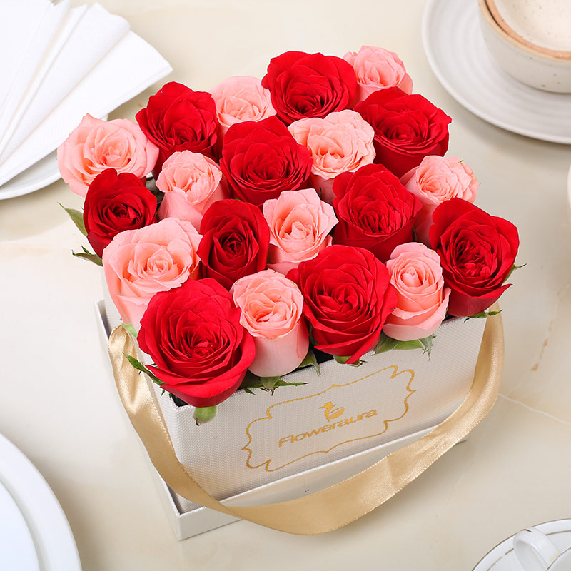  Red N Pink Rose Arrangement