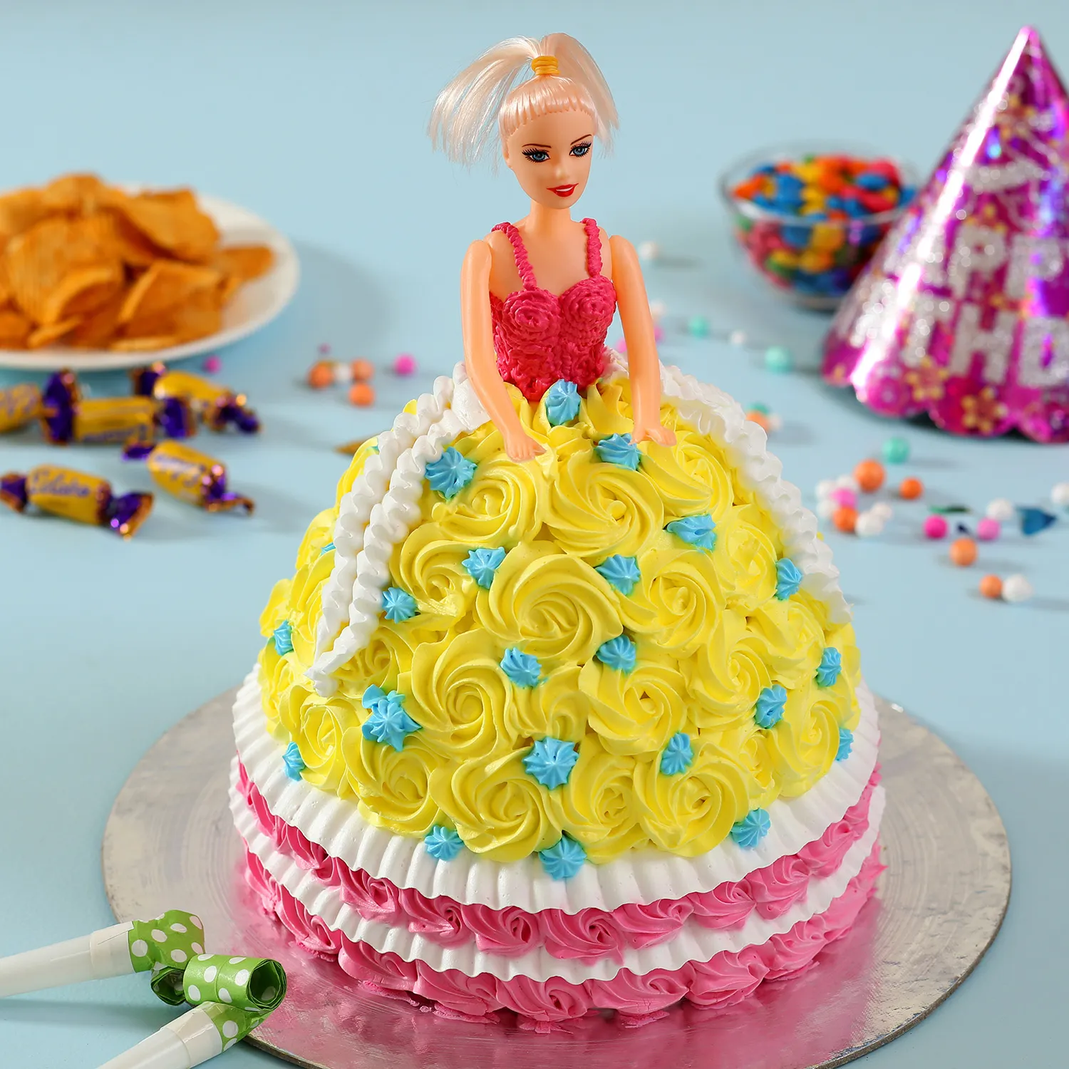  Rosy Barbie Cake