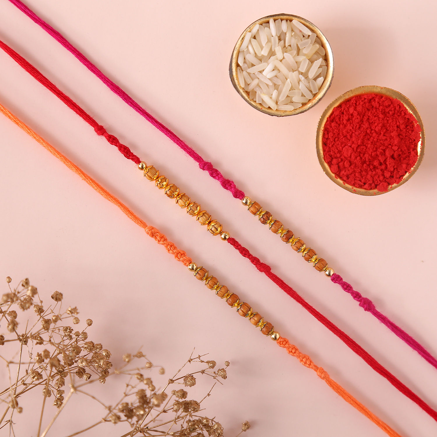  Sneh Ethnic Beads Rakhis Set Of 3