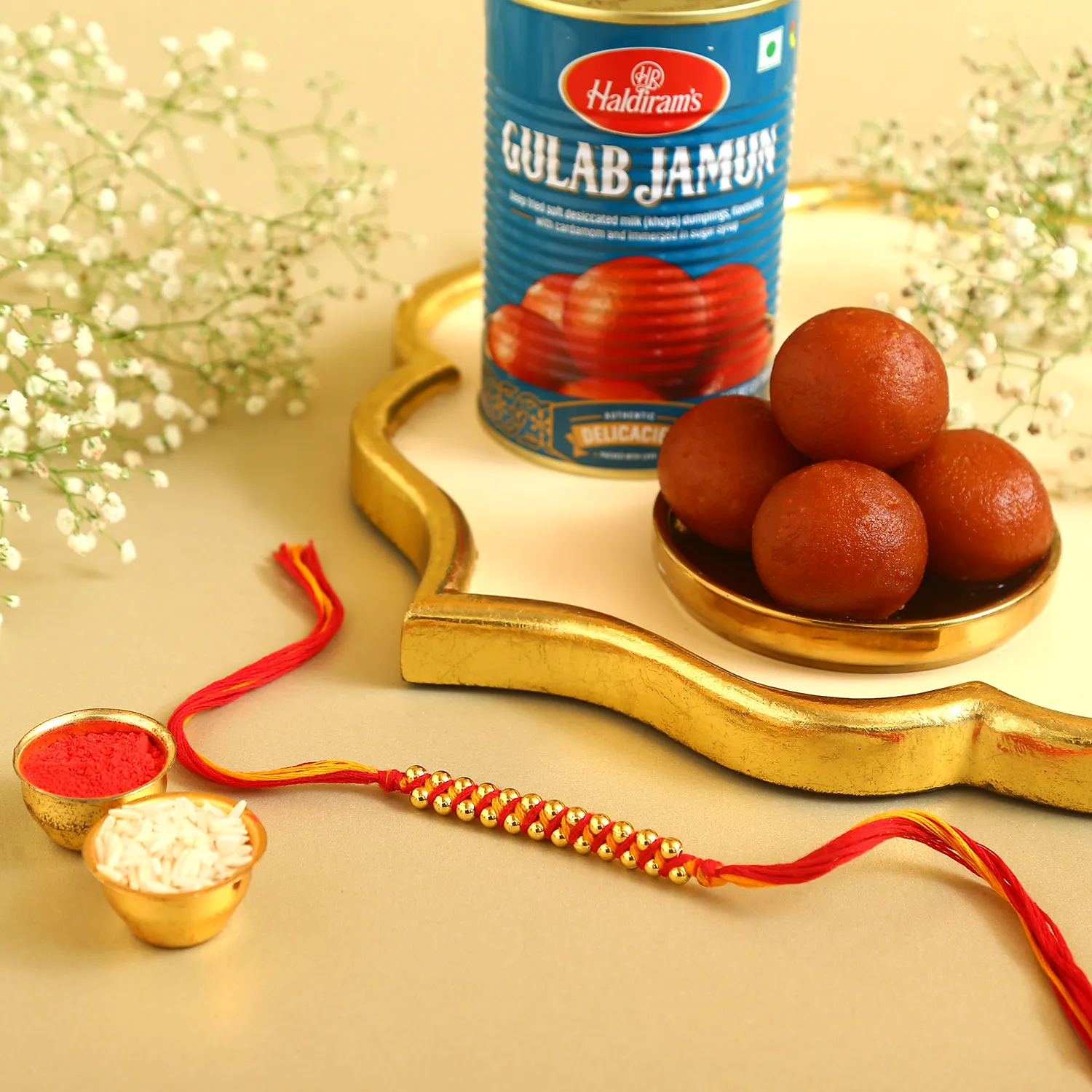  Sneh Beads Mauli Rakhi N Haldiram Gulab Jamun