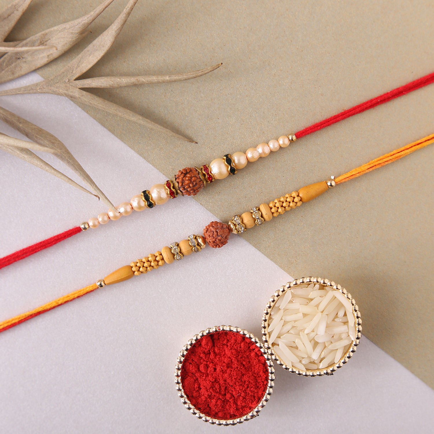  Sneh Pearl Rakhis Set Of 2