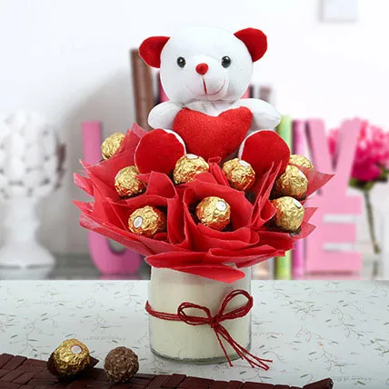  Ferrero Rocher & Teddy Bear Arrangement