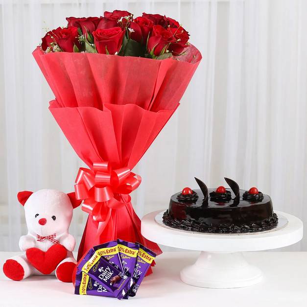  Red Roses Romantic Combo