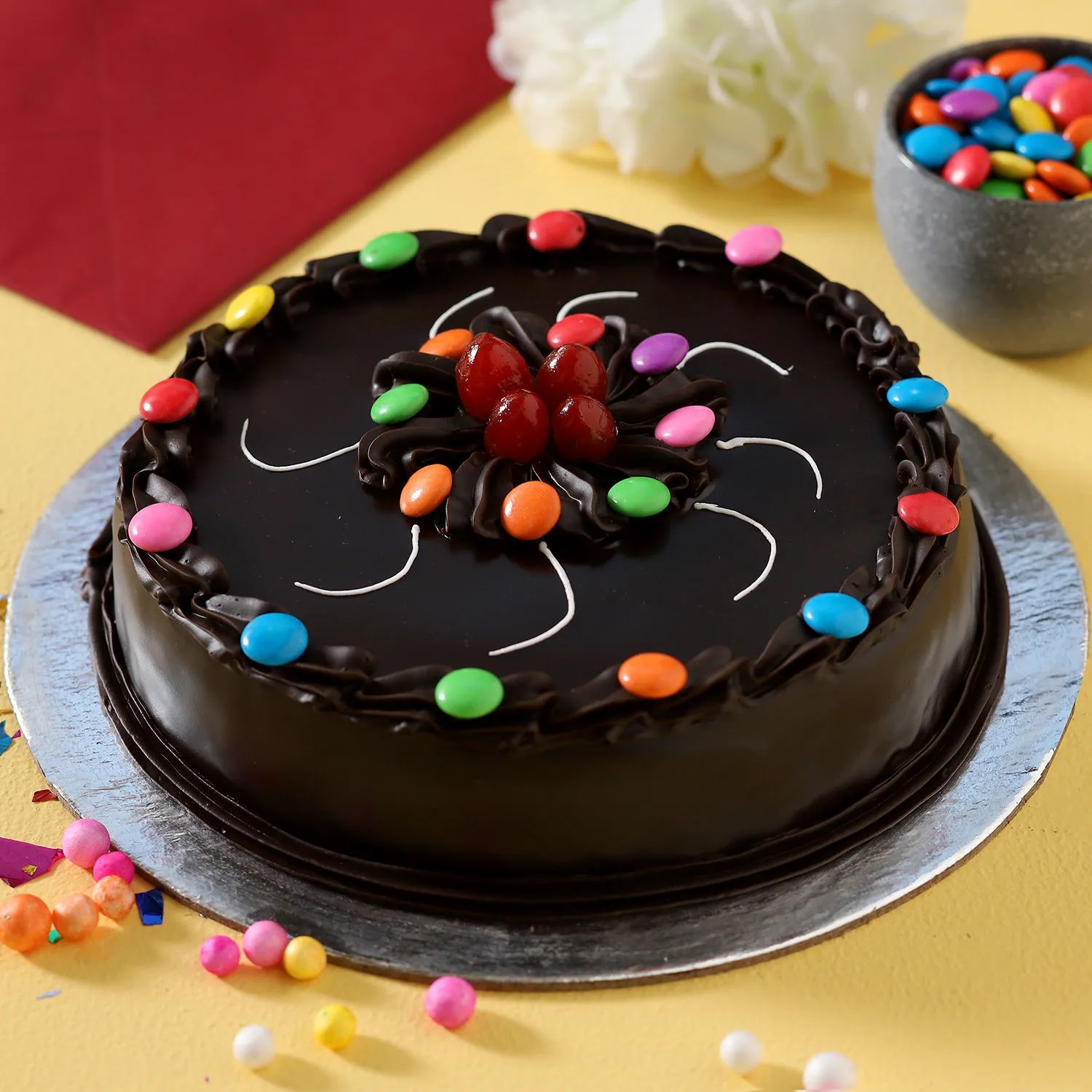  Swirl Of Gems Truffle Cake