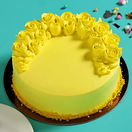  Yellow Lemon Butterscotch Sponge Cake